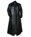 Neo Matrix Black Cotton Keanu Reeves Trench Coat