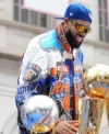 New York Knicks Championship Parade 2026 Karl-Anthony Towns Knicks Leather Jacket Right