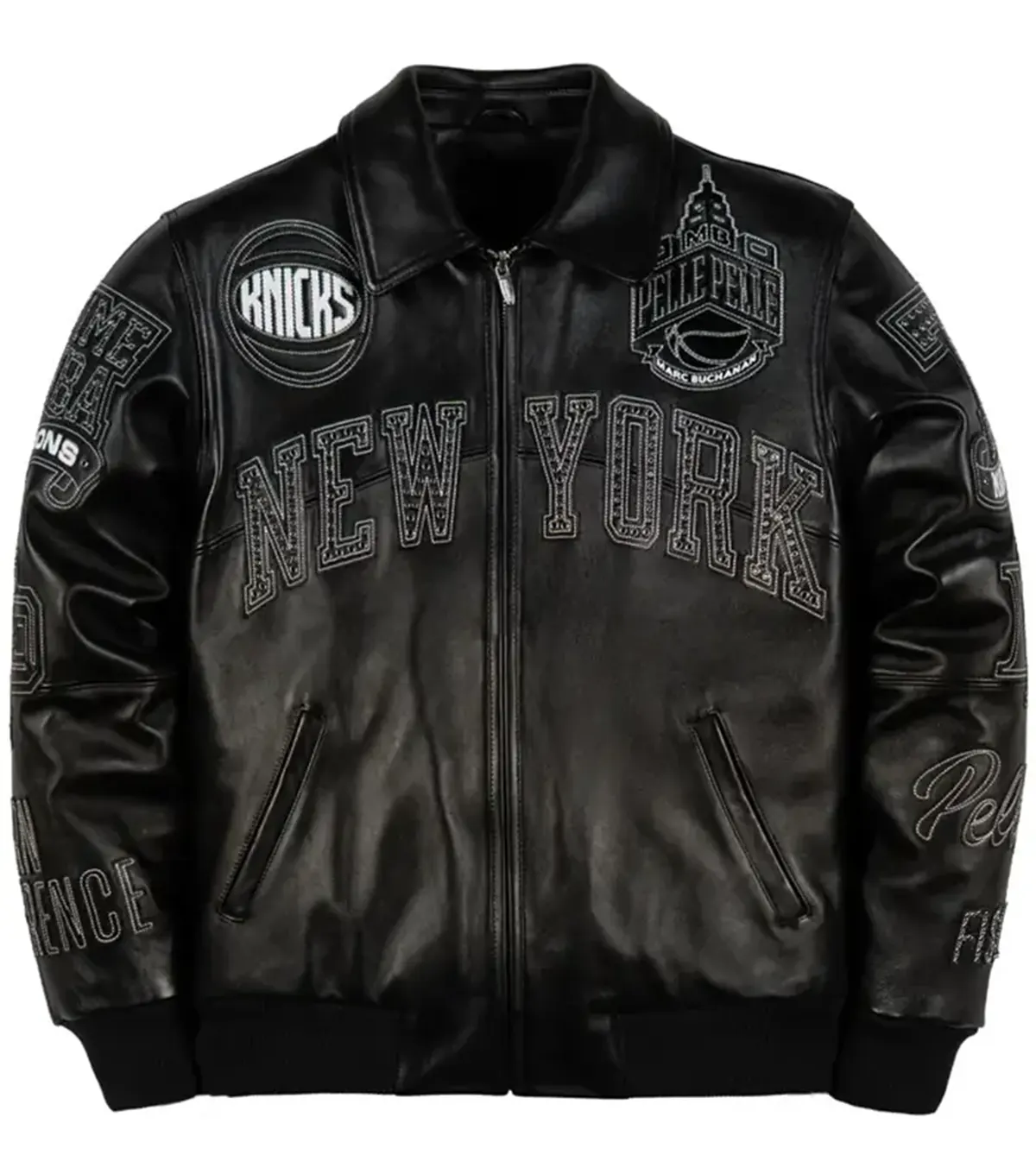 Pelle Pelle x FISLL Knicks Orange Black Jacket