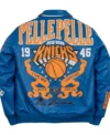 Pelle Pelle x FISLL Knicks Orange Blue Jacket back