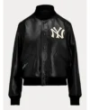 Polo Ralph Lauren Yankees Black Leather Jacket