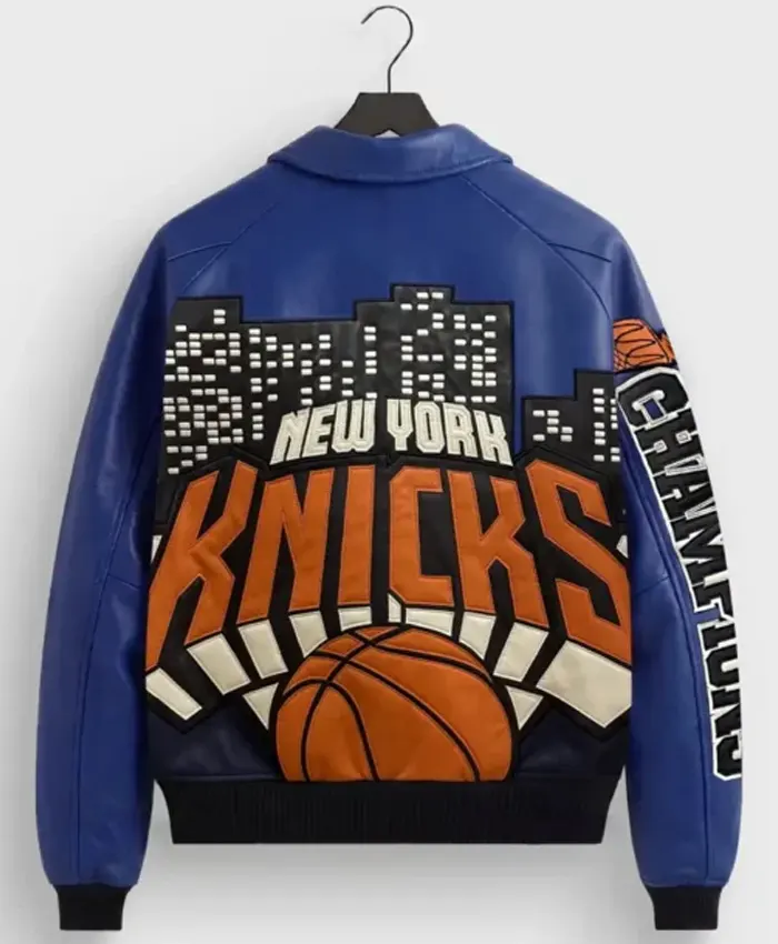 Pro Basketball 2026 Kith x New York Knicks Champions Leather Jacket Back
