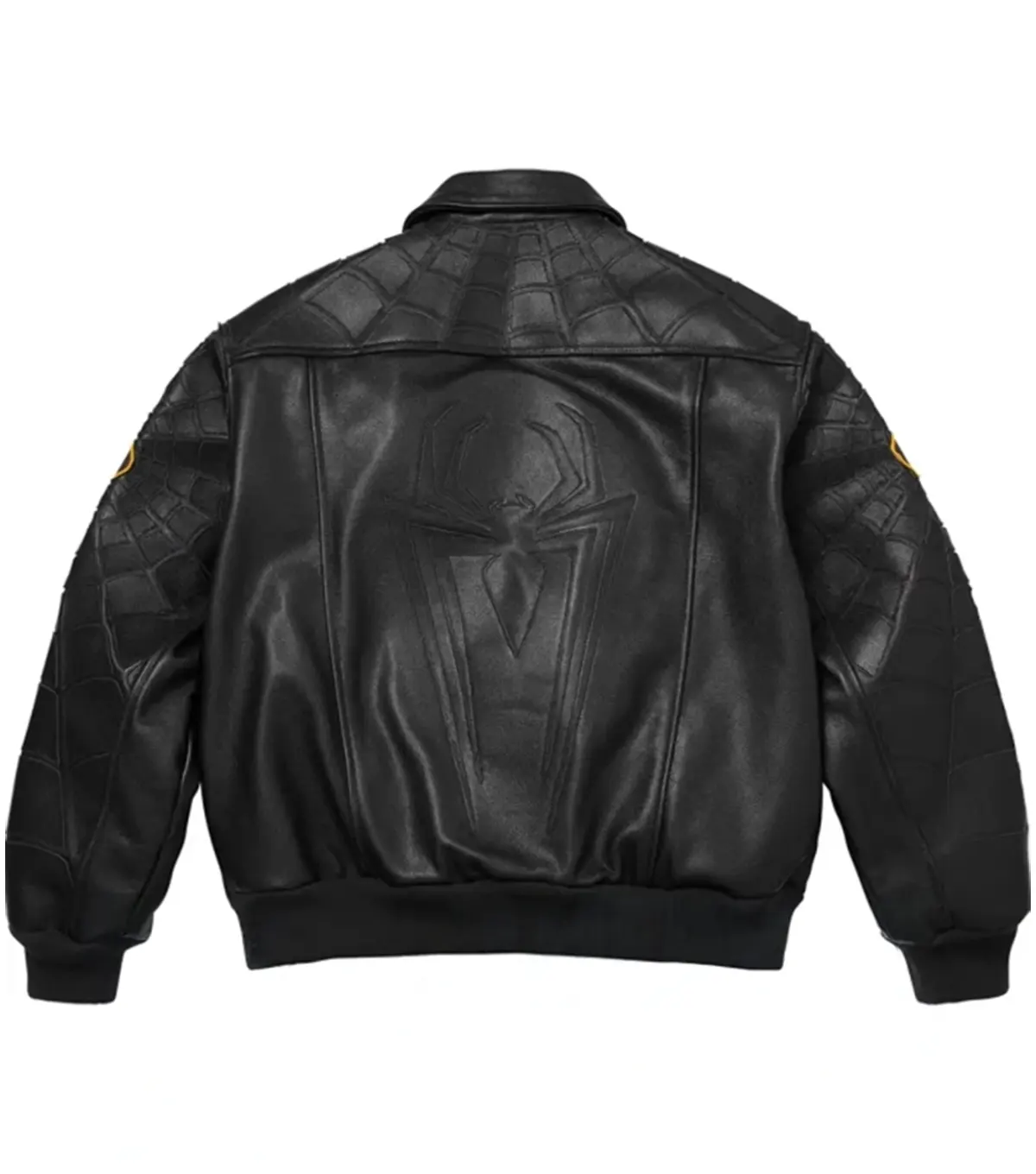 Supreme x Vanson Spider-Man Black Jacket back