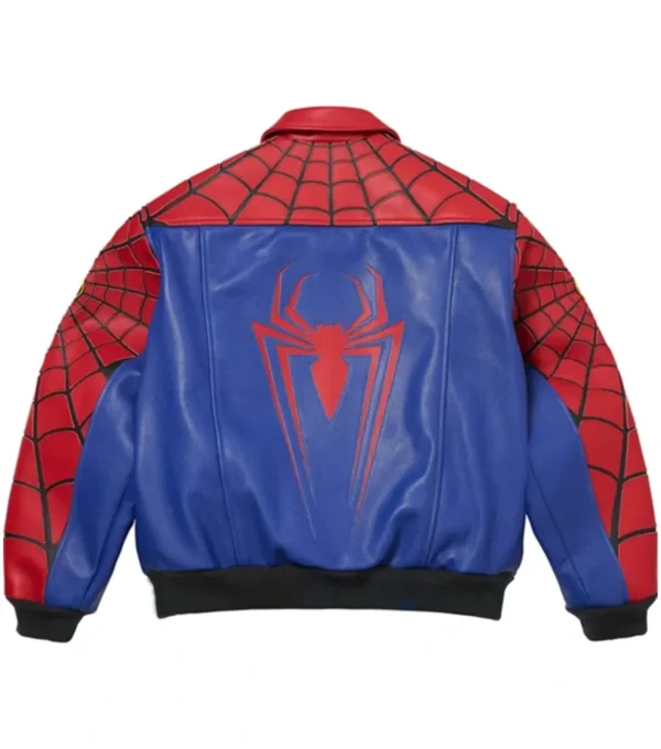 Buy Supreme x Vanson Spider Man Bomber Leather Jacket - Stegaro