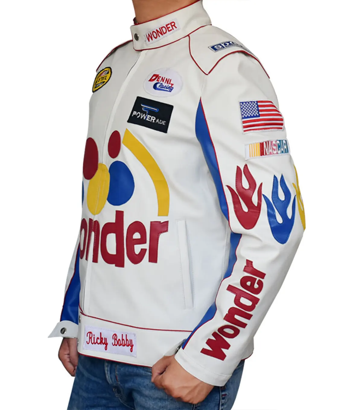 Talladega Nights Ricky Bobby Wonder Bread Racing Jacket side view