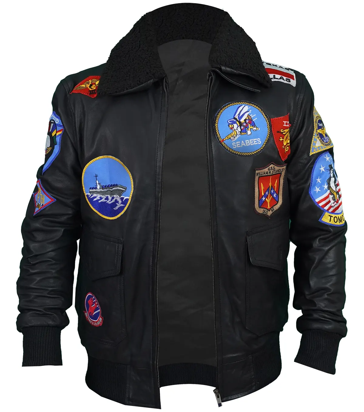 Top Gun Maverick Tom Cruise G1 Flight Brown Sherpa Bomber Leather Jacket