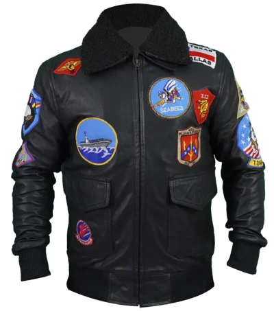 Top Gun Maverick Tom Cruise G1 Flight Brown Sherpa Bomber Leather Jacket