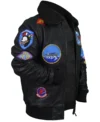 Top Gun Maverick Tom Cruise G1 Flight Brown Sherpa Bomber Leather Jacket side