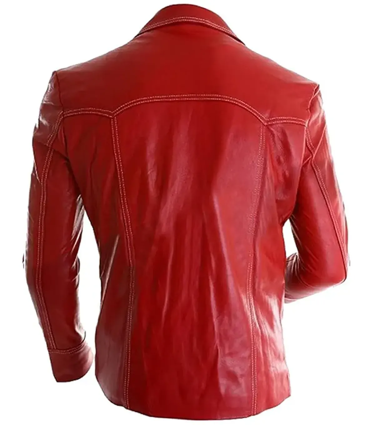 Tyler Durden fight club Signature Brad Pitt Red Jacket back