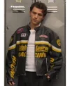 2026 Esquire UK Magazine Tom Holland Black Leather Racing Jacket Front