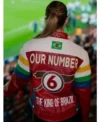 2026 Gabrielle Figueiredo The king of Brazil Arsenal Motorcycle Leather Jacket Back