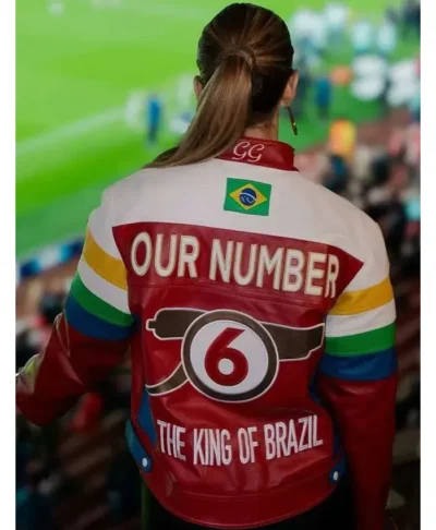 2026 Gabrielle Figueiredo The king of Brazil Arsenal Motorcycle Leather Jacket Back