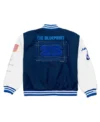 2026 Jay-Z The Blueprint x New York Yankees Blue and White Varsity Jacket Back