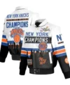 2026 NY Knicks Champions Leather Jacket