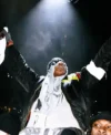 2026 World Tour A$AP Rocky Edmonton Don’t Be Dumb Black Satin Bomber Jacket Front
