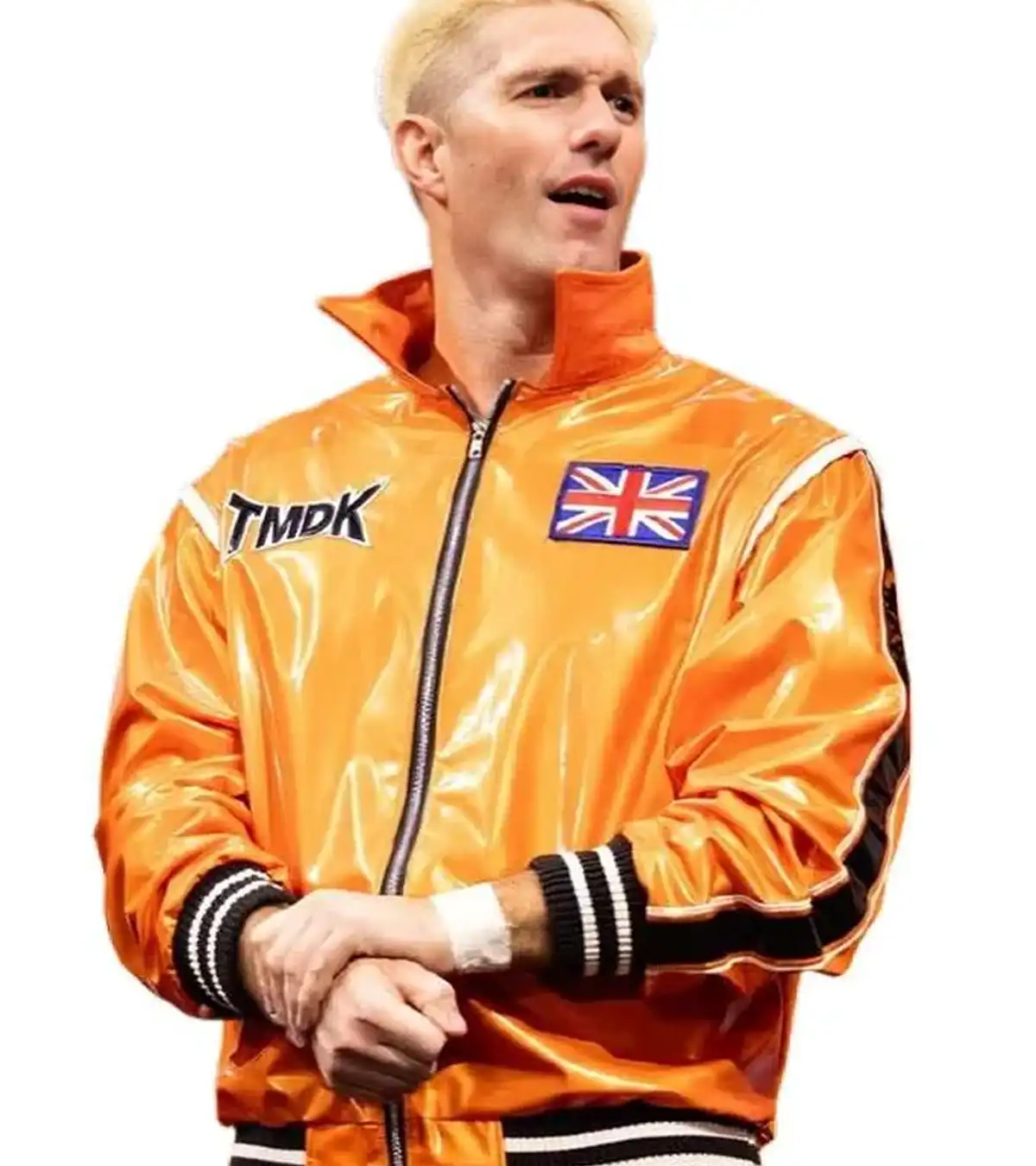 AEW Zack Sabre Jr. Orange Leatehr Jacket