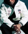 Adidas Originals x Avirex White Leather Jacket