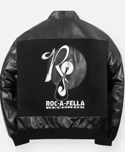 Album Roc-A-Fella Records JAY-Z30 Reasonable Doubt Black Wool Varsity Jacket Back