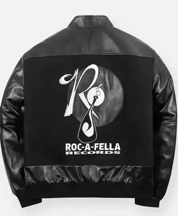 Album Roc-A-Fella Records JAY-Z30 Reasonable Doubt Black Wool Varsity Jacket Back