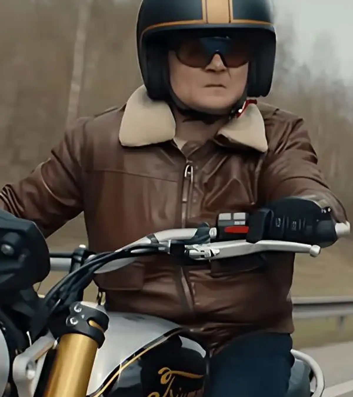 Arturo Castro Matchbox Brown Leather Jacket