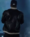 Ay-Z 30th anniversary 2026 Yankees Stadium Performance Black Leather Bomber Jacket For Sale
