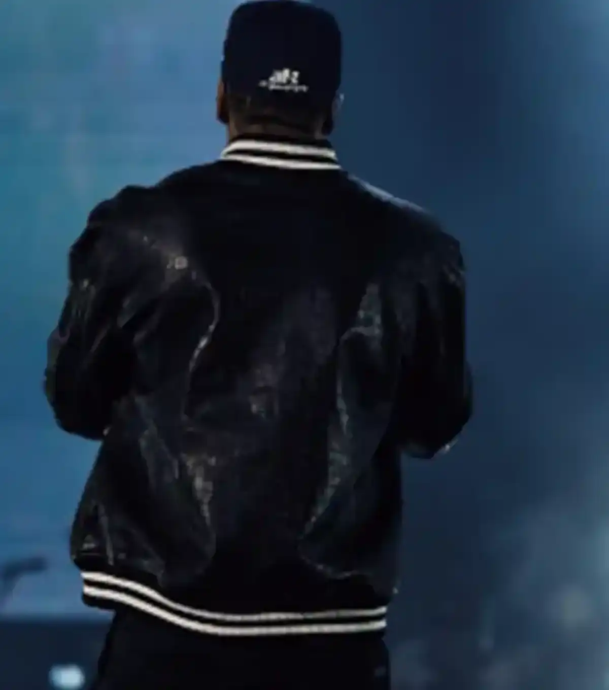 Ay-Z 30th anniversary 2026 Yankees Stadium Performance Black Leather Bomber Jacket For Sale