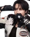 BTS x Spotify SWIMSIDE Event 2026 Jung Hoseok Leather Varsity Jacket Closeup