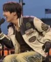 BTS x Spotify SWIMSIDE Event 2026 Jung Hoseok Leather Varsity Jacket Right
