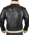 Black Men’s Leather Jacket with Thick Lining