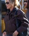 Buy Bella Hadid 2026 New York City Brown Leather Jacket For Sale