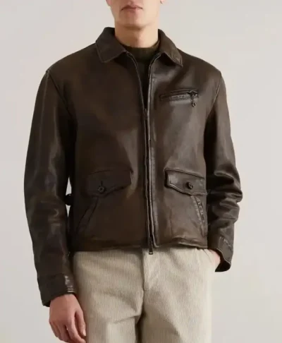 Buy Conan O’Brien Must Go S02 2025 Brown Genuine Leather Jacket