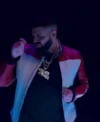 Buy Drake Life is Good White and Red Leather Jacket For Sale