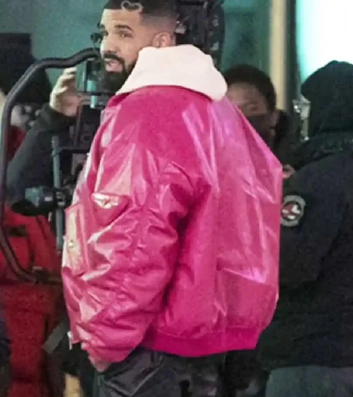 Buy Drake What’s Next Pink Oversized Bomber Jacket For Sale