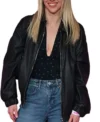 Buy Emily Rennie Finding Emily 2026 Black Leather Jacket For Sale