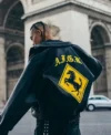 Buy Ferrari Racing A Few Good Kids Black Leather Jacket For Sale