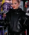 Buy Rita Ora Street Style 2024 Black Real Leather Jacket For Sale