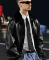 Buy Romeo Beckham Paris Fashion Week Black Leather Jacket
