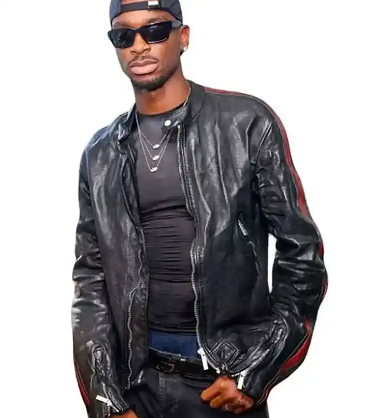 Shai Gilgeous Alexander Black Leather Jacket - Image 2