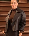 Buy TV Series In The City S01 Katie Arundel Black Leather Jacket For Sale