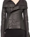 Buy Taylor Swift Owens Anthem Black Leather Biker Jacket For Sale