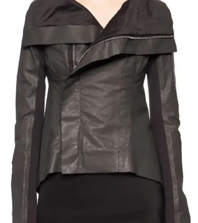 Buy Taylor Swift Owens Anthem Black Leather Biker Jacket For Sale