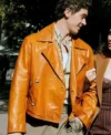 Buy Tom Blyth People We Meet on Vacation 2026 Alex Tan Brown Leather Jacket For Sale