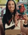 Buy Unboxing Red Doll Kylie Cantrall Black and White Biker Leather Jacket Sale