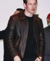 Callum Turner Brown Leather Jacket