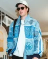 Cam Schlittler New York Knicks Blue Leather Jacket