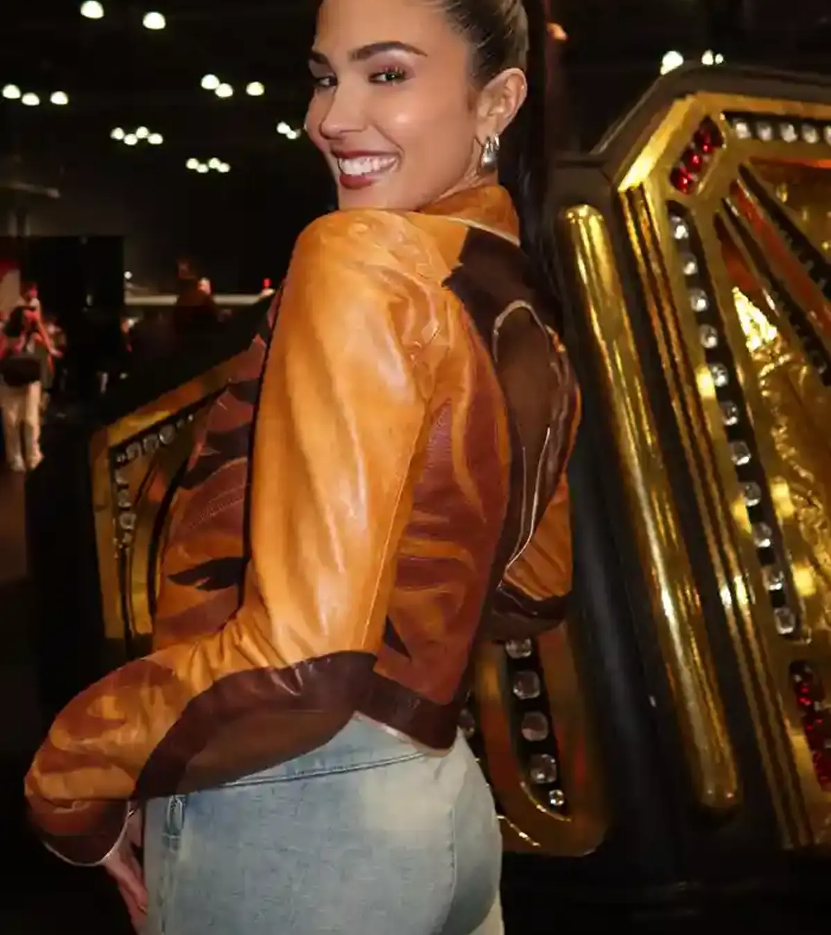 Cathy Kelley Fanatics Fest 2026 Brown Leather Jacket For Sale