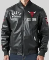 Chicago Bulls Black Basketball Leather Jacket
