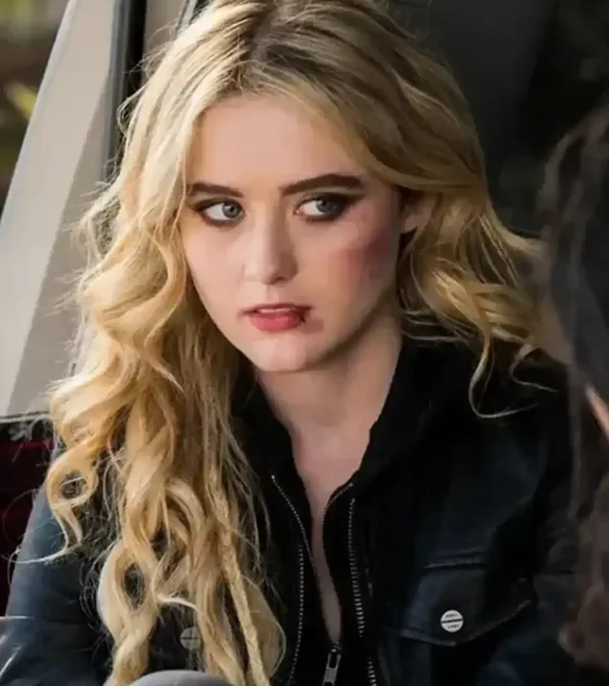 Claire Novak Supernatural TV Series Kathryn Newton Black Leather Bomber Jacket For Sale