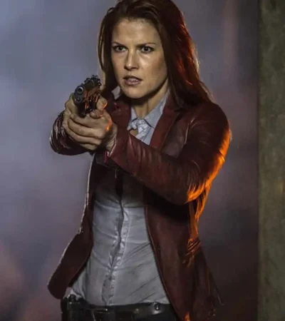 Claire Redfield Movie Resident Evil The Final Chapter Red Leather Jacket For Sale