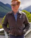 Conan O’Brien Must Go Brown Leather Jacket